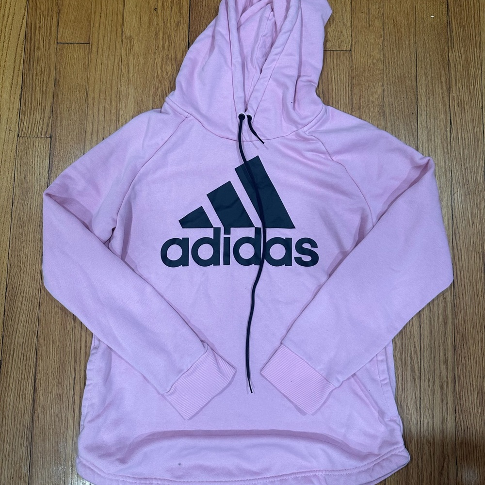 Adidas Light Pink Pullover with Black Accents
